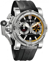 Graham Chronofighter Oversize Czarny/Guma Ø47 mm 2OVES.B15A