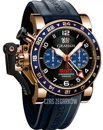 Graham Chronofighter Oversize Czarny/Guma Ø47 mm 2OVGR.B26A