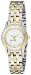 Gucci G Round Biały/Stal w odcieniu złota Ø26.5 mm YA055528