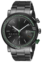 Gucci G Chrono Czarny/Stal Ø44 mm YA101349