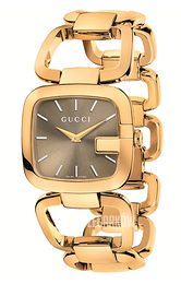 Gucci 125 MD Brązowy/Stal w odcieniu złota YA125408