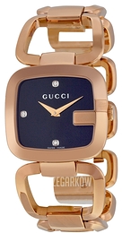 Gucci G Gucci Czarny/Stal w kolorze różowego złota YA125409