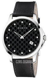 Gucci 126 LG Czarny/Skóra Ø40 mm YA126305