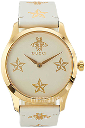 Gucci G-Timeless Biały/Skóra Ø38 mm YA1264096