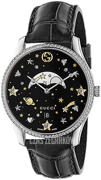 Gucci G-Timeless Czarny/Skóra Ø36 mm YA1264103