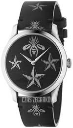 Gucci G-Timeless Czarny/Skóra Ø38 mm YA1264105