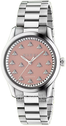 Gucci G-Timeless Różowy/Stal Ø38 mm YA1264188