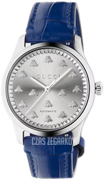Gucci G-Timeless Srebrny/Skóra Ø38 mm YA1264214