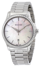 Gucci G-Timeless Biały/Stal Ø38 mm YA126444