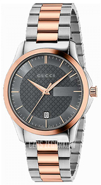 Gucci G-Timeless Szary/Stal w kolorze różowego złota Ø38 mm YA126446