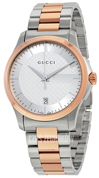 Gucci G-Timeless Srebrny/Stal w kolorze różowego złota Ø38 mm YA126447