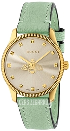 Gucci G-Timeless Srebrny/Skóra Ø29 mm YA1265040