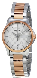 Gucci G-Timeless Srebrny/Stal w kolorze różowego złota Ø27 mm YA126528