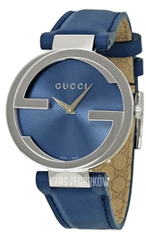 Gucci Interlocking Niebieski/Skóra Ø37 mm YA133322
