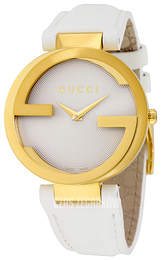 Gucci Interlocking Srebrny/Skóra Ø37 mm YA133327