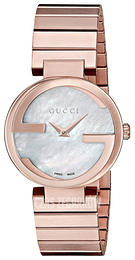 Gucci Interlocking Biały/Stal w kolorze różowego złota Ø29 mm YA133515
