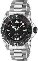 Gucci Dive Czarny/Stal Ø45 mm YA136221