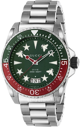 Gucci Dive Zielony/Stal Ø45 mm YA136222