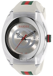 Gucci Srebrny/Guma Ø46 mm YA137102