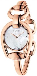 Gucci Horsebit Biały/Stal w kolorze różowego złota Ø28 mm YA139508