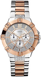 Guess Sporty Srebrny/Stal w kolorze różowego złota Ø41 mm GW0024L1