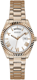 Guess Luna Srebrny/Stal w kolorze różowego złota Ø36 mm GW0308L3