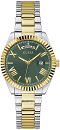 Guess Luna Zielony/Stal w odcieniu złota Ø36 mm GW0308L5