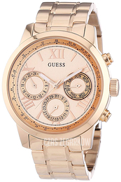 Guess Sunrise Różowe złoto/Stal w kolorze różowego złota Ø42 mm GW0330L2
