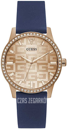 Guess G Check Różowe złoto/Guma Ø40 mm GW0355L2