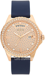 Guess Różowe złoto/Guma Ø38 mm GW0358L1