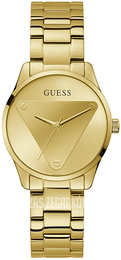 Guess Emblem Żółte złoto/Stal w odcieniu złota Ø36 mm GW0485L1