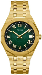 Guess Asset Zielony/Stal w odcieniu złota Ø42 mm GW0575G2