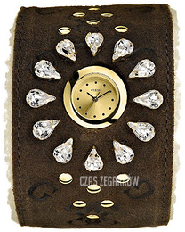 Guess Trend Żółte złoto/Skóra Ø22 mm I12545L1