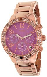 Guess Purpurowy/Stal w kolorze różowego złota Ø40 mm U0141L7
