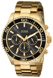 Guess Czarny/Stal w odcieniu złota Ø45 mm U0170G2