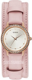 Guess Chelsea Srebrny/Skóra Ø31 mm U1150L3