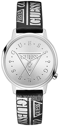Guess Iconic Srebrny/Skóra Ø42 mm V1008M1