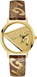 Guess Żółte złoto/Skóra Ø38 mm V1009M2