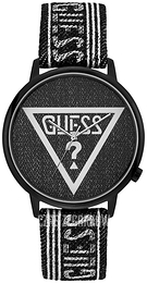 Guess Czarny/Skóra Ø42 mm V1012M2