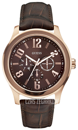 Guess Brązowy/Skóra Ø44 mm W0008G3