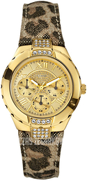 Guess Żółte złoto/Skóra Ø36 mm W0023L1