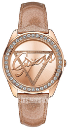 Guess Różowe złoto/Skóra Ø40 mm W0023L4