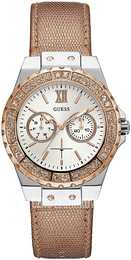 Guess Srebrny/Skóra Ø39 mm W0023L7