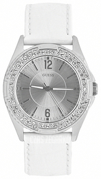 Guess Srebrny/Skóra Ø32 mm W0069L1