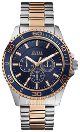 Guess Niebieski/Stal w kolorze różowego złota Ø40 mm W0172G3