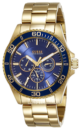Guess Niebieski/Stal w odcieniu złota Ø44 mm W0172G5
