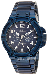 Guess Rigor Niebieski/Stal Ø45 mm W0218G4
