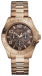 Guess Brązowy/Stal w kolorze różowego złota Ø40 mm W0231L8