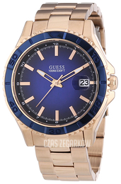 Guess Sporty Niebieski/Stal w kolorze różowego złota Ø42 mm W0244G3