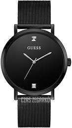 Guess Supernova Czarny/Stal Ø44 mm W0248G3
